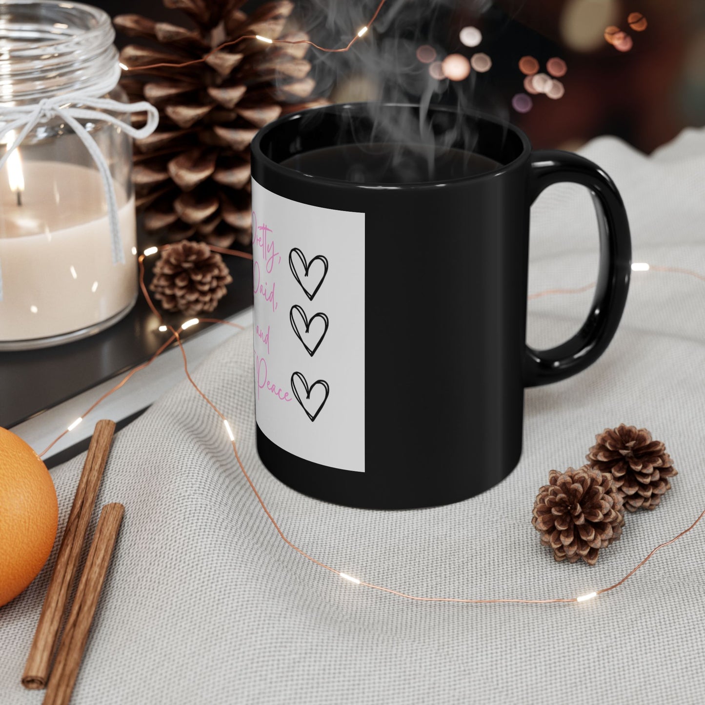 Pretty Paid Heart Mug (11oz)