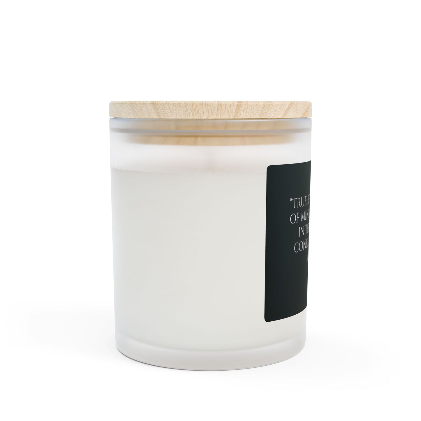 Affirmations "True Beauty Is Peace" -  Frosted Glass Candle - 11oz
