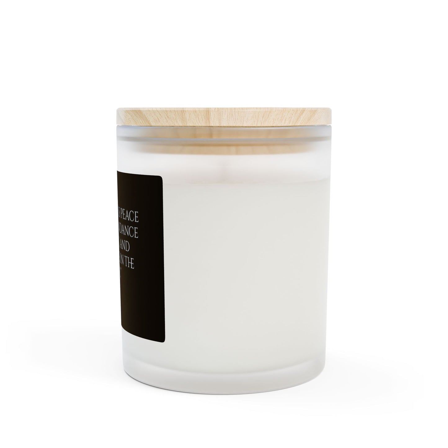 Affirmations "True Beauty Is Peace" -  Frosted Glass Candle - 11oz